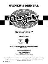 CharGriller Grillin Pro 3001 El manual del propietario
