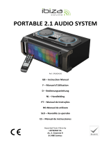 Ibiza Sound DRAAGBAAR 2.1 AUDIO SYSTEEM MET BLUETOOTH, USB, SD & FM TUNER (SPLBOX150) El manual del propietario