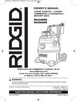 RIDGID 14 Gallon 2-Stage Wet/Dry Vac Manual de usuario