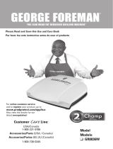 George Foreman GR0038W Champ El manual del propietario