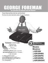 George Foreman Slide-Temp GR120VPQ Manual de usuario