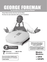 George Foreman GR18PL Manual de usuario