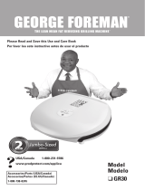 George Foreman GR12 Manual de usuario