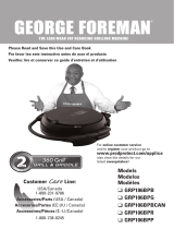 George Foreman GRP106BPBCAN Manual de usuario