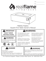 RealFlame T9650LP El manual del propietario