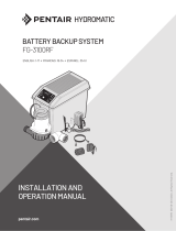 Pentair Hydromatic FG-3100RF Battery Backup System El manual del propietario