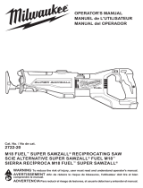 Milwaukee M18 FUEL SUPER SAWZALL Reciprocating Saw 2722-20 Instrucciones de operación