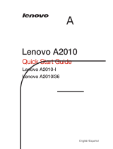 Lenovo A2010l36 Guía de inicio rápido