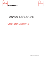 Lenovo TAB A8-50 Guía de inicio rápido