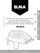 Elma Hornillo a gas de fundición triple válvula El manual del propietario