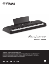 Yamaha DGX670 Portable Digital Piano El manual del propietario