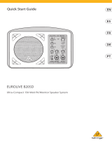 Behringer Ultra-Compact 150-Watt PA/Monitor Speaker System Guía de inicio rápido