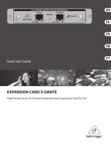 Behringer EXPANSION CARD X-DANTE Guía de inicio rápido
