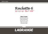 LAGRANGE Raclette 6 Vitro' Grill® El manual del propietario