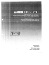 Yamaha RX-350 El manual del propietario