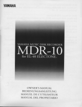 Yamaha MDR-10 El manual del propietario