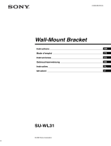Sony SU-WL31 Instructions (SU-WL31 Wall-Mount Bracket) El manual del propietario