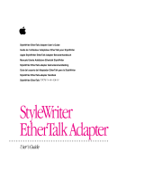 Apple EtherTalk Adapter Manual de usuario