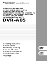 Pioneer DVR-105 & DVR-A05 Manual de usuario