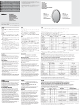 Nikon Circular Polarizing Filter @ (52/58/62/67/72/77mm) Manual de usuario