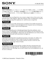Sony ECM-AW3 Información importante