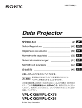 Sony VPL-CX86/VLPCX76 Manual de usuario