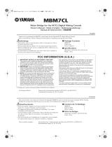 Yamaha MBM7CL Manual de usuario