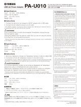 Yamaha PA-U010 Manual de usuario