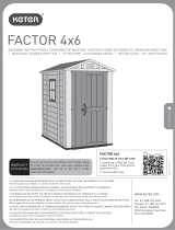 Keter Factor 4x6 Outdoor Storage Shed Manual de usuario