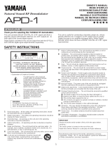 Yamaha APD-1 El manual del propietario
