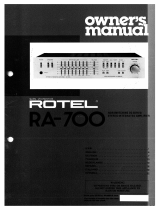 Rotel RA-700 El manual del propietario