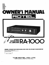 Rotel RA-1000 El manual del propietario