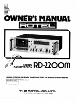 Rotel RD-2200M El manual del propietario