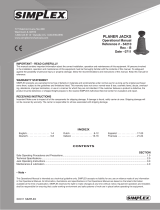 Simplex PJ Series Screw Jacks - 54210 B Manual de usuario