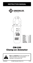Greenlee CM-330 Clamp-on Ammeter (Europe) Manual de usuario