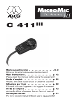 AKG C 411 PP Mikrofon Manual de usuario