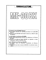 Yamaha ME-30BX El manual del propietario