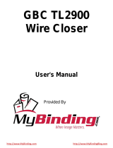 MyBinding GBC TL2900 Modular Wire Closer Maual El manual del propietario