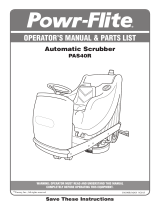 Powr-Flite PAS40R El manual del propietario
