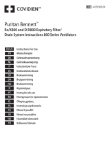 Medtronic Puritan BennettTM Re/X800 and D/X800 Expiratory Filter/Drain System 800 Series Ventilators Instrucciones de operación
