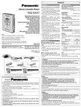 Panasonic RQSX47 Instrucciones de operación