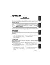 Yamaha ME2000 El manual del propietario
