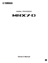 Yamaha MRX7 El manual del propietario
