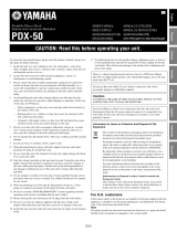 Yamaha PDX-50 El manual del propietario