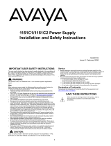 Avaya Power Supply 1151C2 Manual de usuario