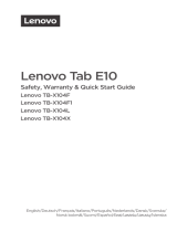 Lenovo Tab E10 - TB-X104 El manual del propietario