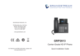 Grandstream Networks GRP2613 Quick Installation Manual