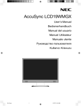 NEC AccuSync® LCD19WMGX El manual del propietario