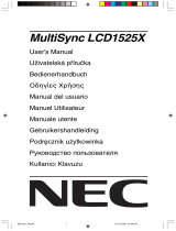 NEC MultiSync LCD1525X El manual del propietario
