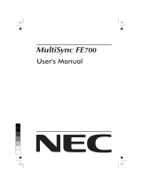 NEC MultiSync FP1350 Manual de usuario